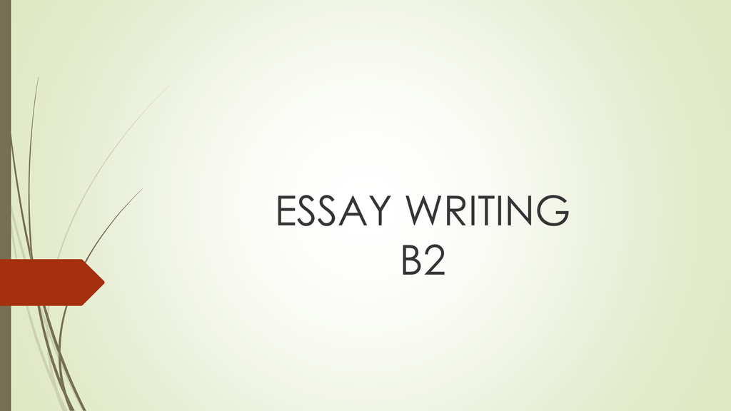 DEMO - B2 Essay writing